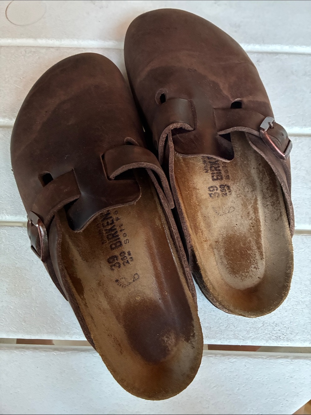 Birkenstock Boston in oiled leather